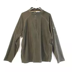 Vtg PT Sportswear Men's XL Green Pullover Knit Jacket Long Sleeve Zip