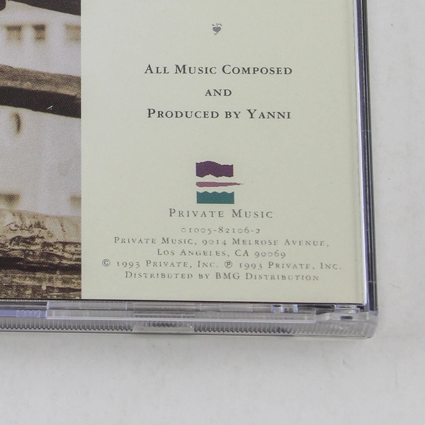 Yanni In My Time CD 1993 Private Music Good Condition, Scratched Case, As Is