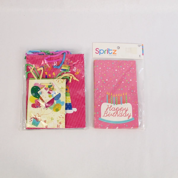 Lot of 2 Spritz Birthday Favor & Gift Bags - Sealed Party Supplies