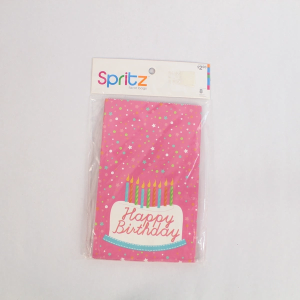 Lot of 2 Spritz Birthday Favor & Gift Bags - Sealed Party Supplies