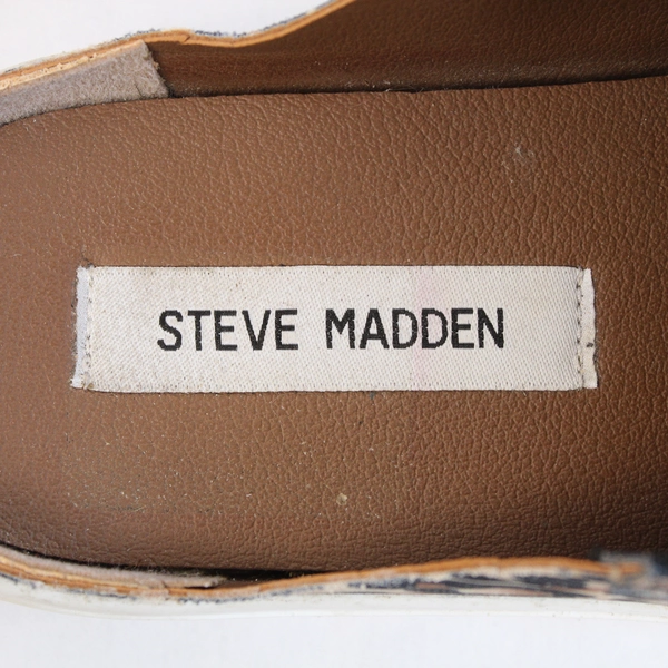 Steve Madden Women's Size 8 Brown Animal Print Slip-On Sneakers Pre-Owned