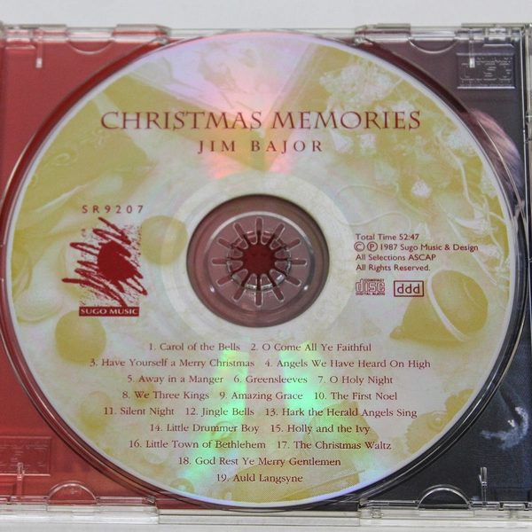 Jim Bajor Christmas Memories Audio Music CD Disc 1992 Sugo Music And Design