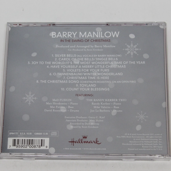 Barry Manilow In The Swing Of Christmas CD 2007 Arista Records Good Condition