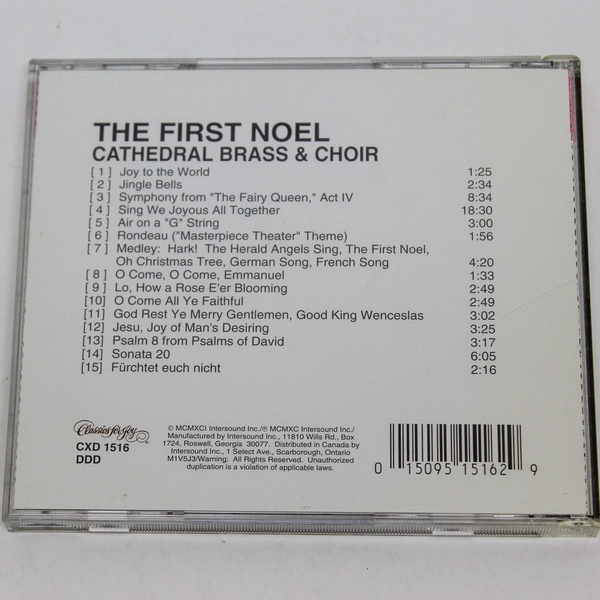 The First Noel Cathedral Brass & Choir CD 1991 Intersound - Good Condition