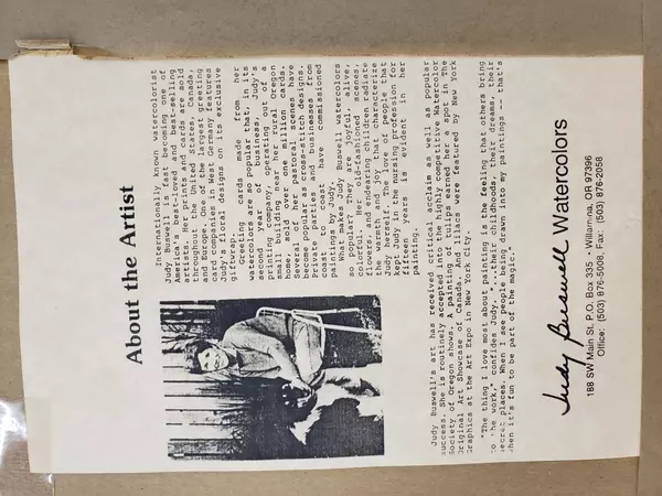 Judy Buswell Watercolors 1989 Framed Fine Art Print Limited Edition 408 Of 4000 