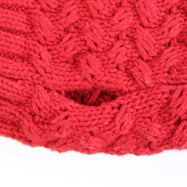 Vintage Chaps Women's Large Red Button-Up Short Sleeve Sweater - Pre-Owned