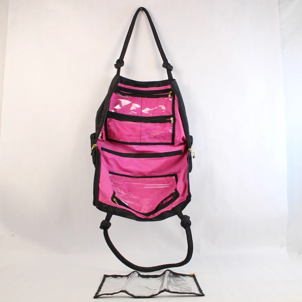 Debee Black & Pink Tote Bag Organizer, Pre-Owned Travel Handbag