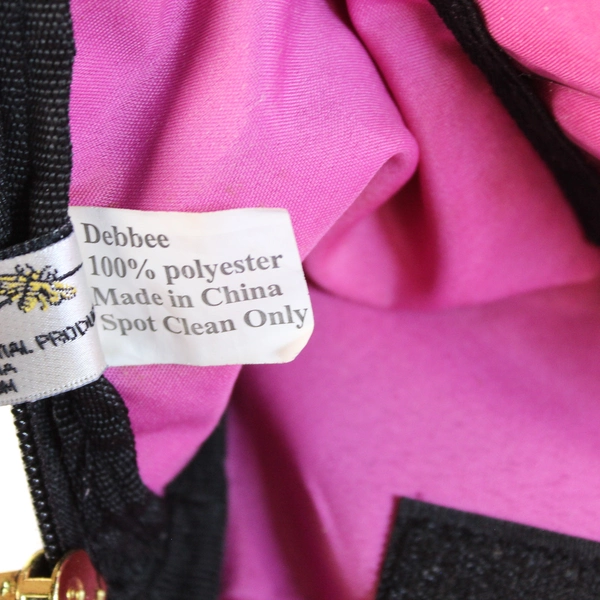 Debee Black & Pink Tote Bag Organizer, Pre-Owned Travel Handbag