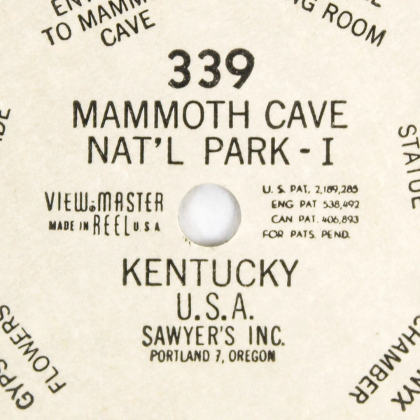 Vintage View-Master Reel 339 Mammoth Cave Nat'l Park, Kentucky USA