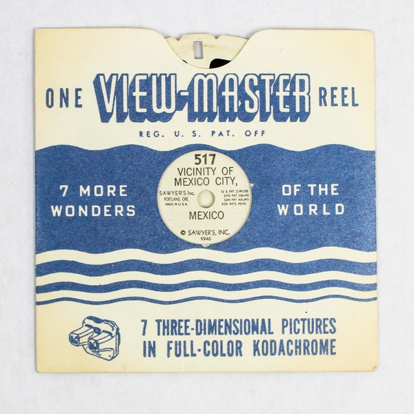 Vintage 1946 View Master Reel 517 Mexico City - Good Condition, As-Is