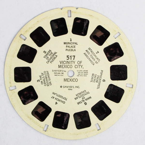 Vintage 1946 View Master Reel 517 Mexico City - Good Condition, As-Is