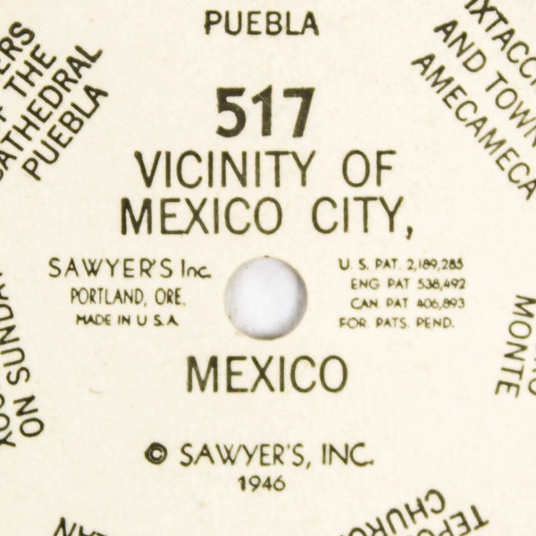 Vintage 1946 View Master Reel 517 Mexico City - Good Condition, As-Is