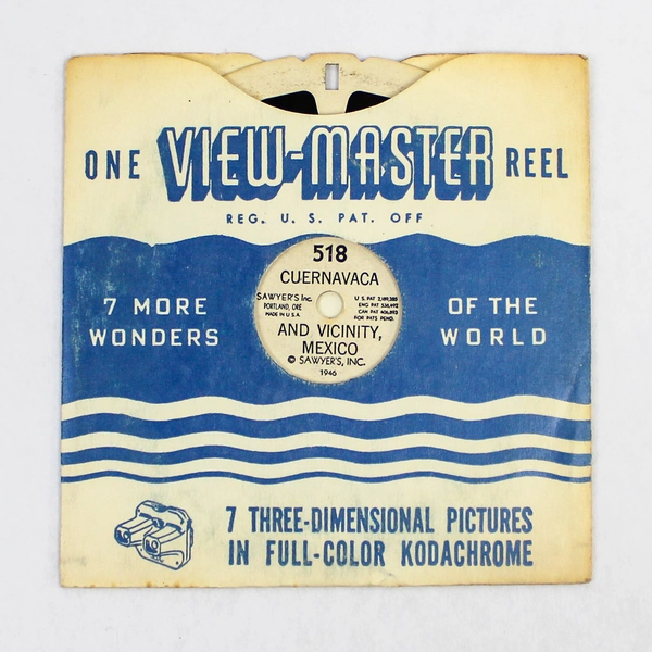 Vintage 1946 View Master 518 Cuernavaca Mexico Photo Reel - As-Is Condition