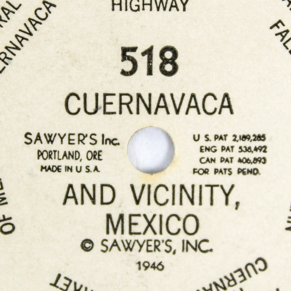 Vintage 1946 View Master 518 Cuernavaca Mexico Photo Reel - As-Is Condition