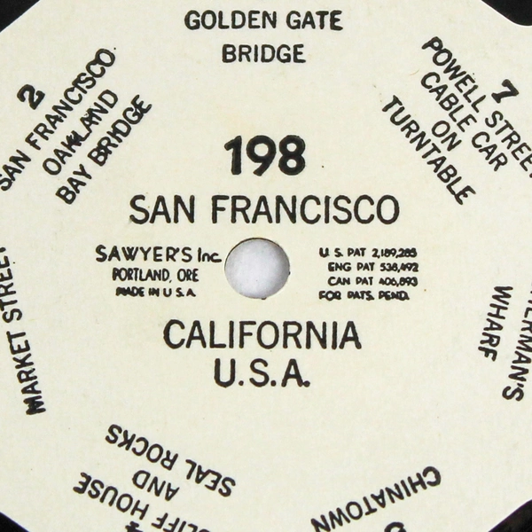 Vintage 1948 View-Master Reel 198 San Francisco California - As-Is Collectible