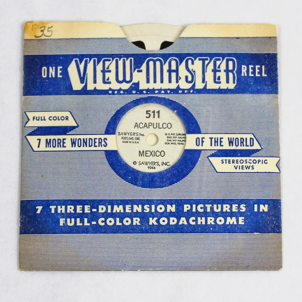 Vintage 1944 Sawyer's View Master 511 Acapulco Mexican Photo Reel