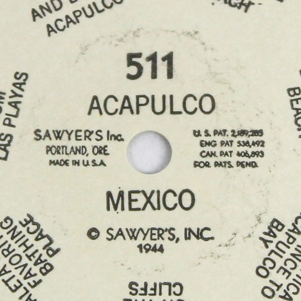 Vintage 1944 Sawyer's View Master 511 Acapulco Mexican Photo Reel