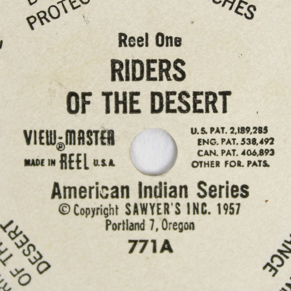 Vintage Sawyer's View-Master 771A Reel 1 Riders of the Desert 1957 As-Is