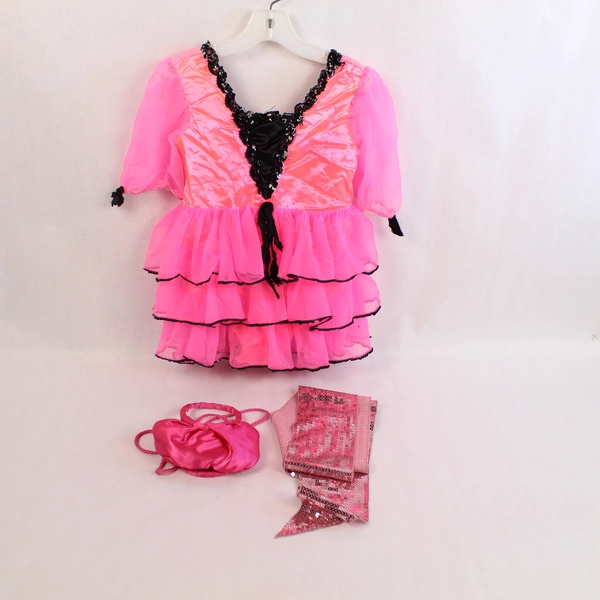 Costume Gallery Girls Pink Dance Dress Lot with Purse, Size Small, Pre-owned