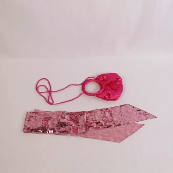 Costume Gallery Girls Pink Dance Dress Lot with Purse, Size Small, Pre-owned