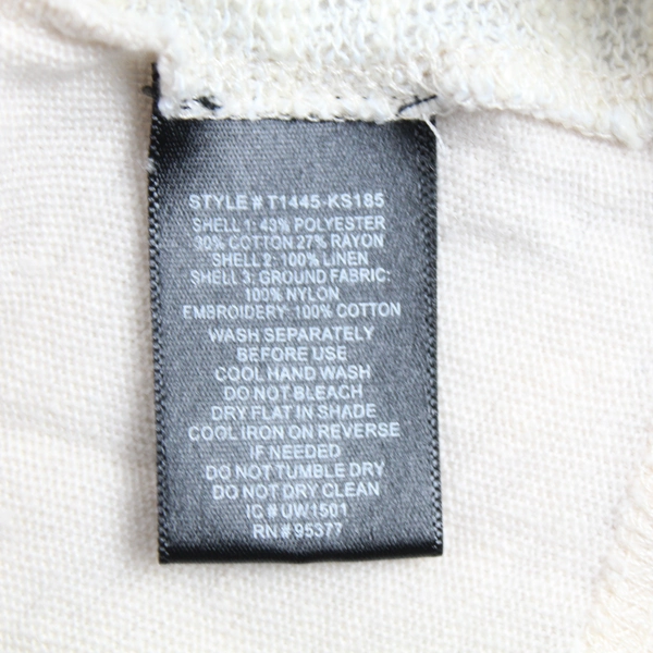 Sanctuary Women's Medium Pink Cream Lace Accent Long Sleeve Top - Good Condition