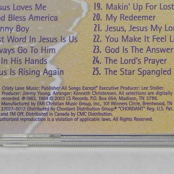 Cristy Lane Footprints in the Sand Vol 1 & 2 Audio CD 1984 - Good Condition