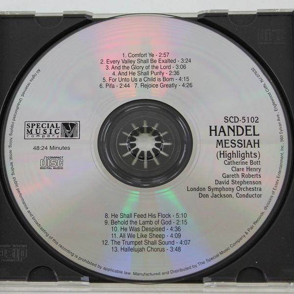 Highlights From Handel's Messiah CD by London Symphony Orchestra 1993