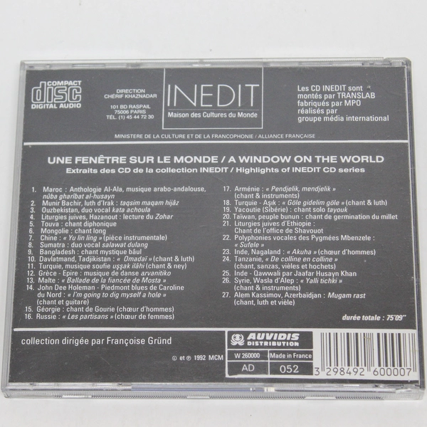 MCM Records CD "A Window On The World" 1992 - Good Pre-Owned Condition