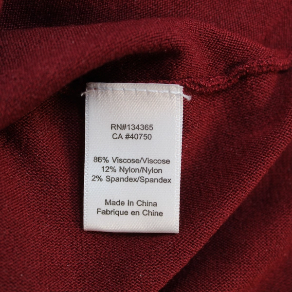 Marla Wynne Plus Size 2X Sweater Burgundy Long Sleeve Round Neck Good Condition