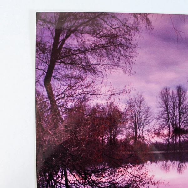 Vintage 11x14 Purple Sky Lake Landscape Art Print - Nature Scene Photography