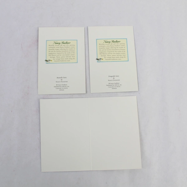 Vintage Nancy Faulkner Fairy Cards Set 5 Cards 2 Designs 6 Envelopes