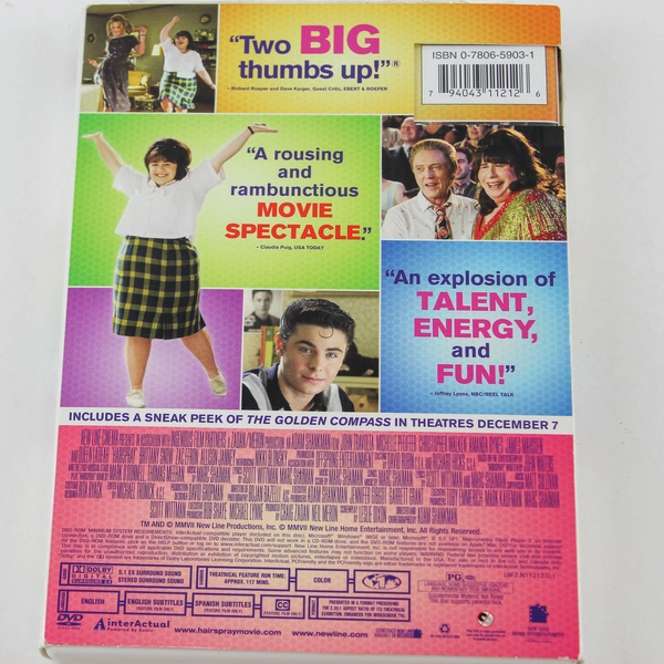 Hairspray DVD John Travolta Musical 2007 Pre-Owned Good Condition PG
