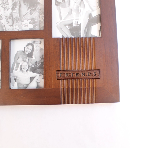 Rare Woods Burns Wooden Frame for 4 Photos - Friends Home Decor