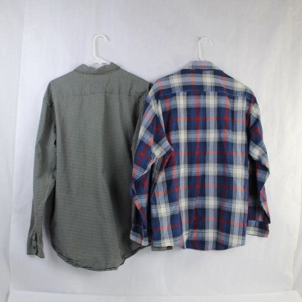 Lot of 2 Men's L Plaid Long Sleeve Shirts by Old Navy & Windridge - Casual Wear