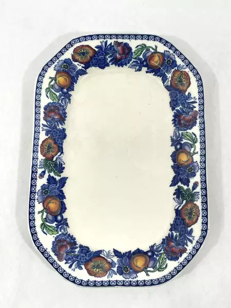 Vintage Spode Copeland Cobalt Blue Sugar Bowl & Underplate Tray Set