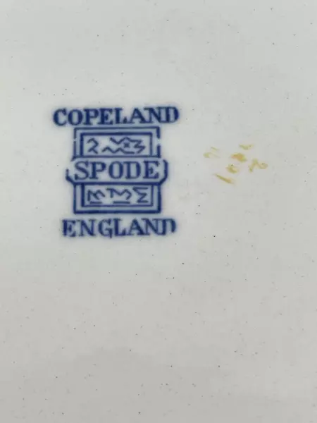 Vintage Spode Copeland Cobalt Blue Sugar Bowl & Underplate Tray Set