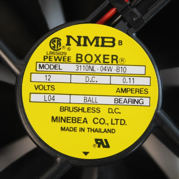 NMB Pewee Boxer 3110NL40WB10 12V Mini Ball Bearing Fan As Is, 3" x 1"