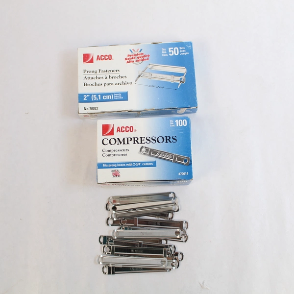 Lot of 168 ACCO Compressors for 2 3/4" Prongs - Office Supply Essentials
