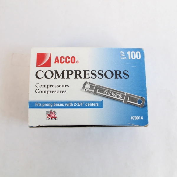 Lot of 168 ACCO Compressors for 2 3/4" Prongs - Office Supply Essentials