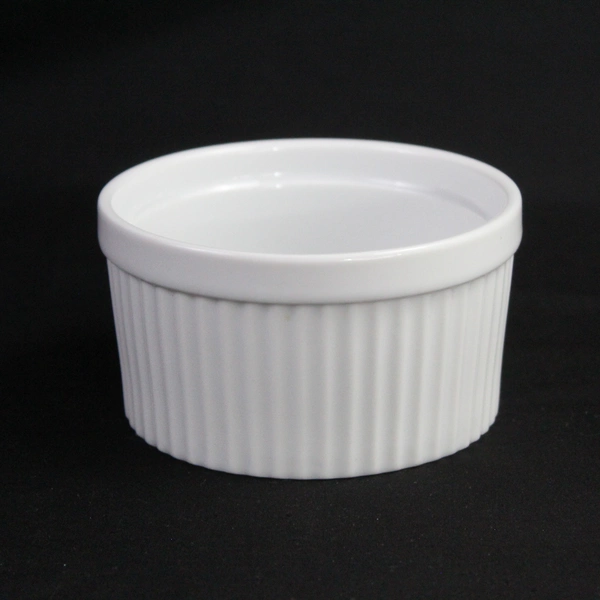 HIC Ribbed Porcelain Ramekin 3.5" Diameter 6 oz - Good Pre-Owned Condition