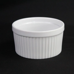 HIC Ribbed Porcelain Ramekin 3.5" Diameter 6 oz - Good Pre-Owned Condition