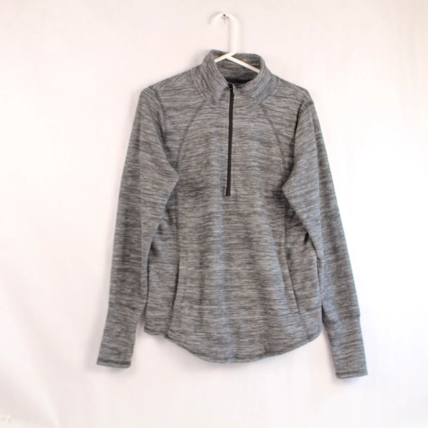 Lot of 2 St. John's Bay Women's Sweaters Navy & Gray Size M Long Sleeve