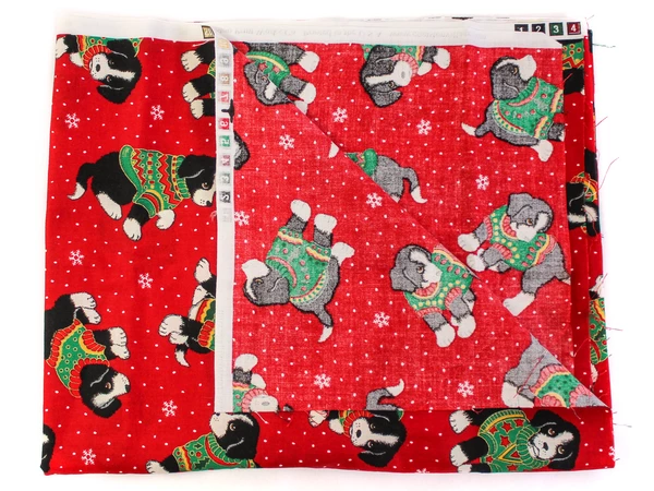 VIP Cranston Christmas Puppy Cotton Fabric Panel 54"x46" Good Pre-Owned