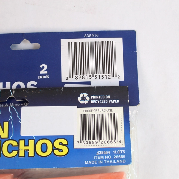 Lot of 2 Disposable Rain Ponchos by Rain Zone & Lafitte - Orange