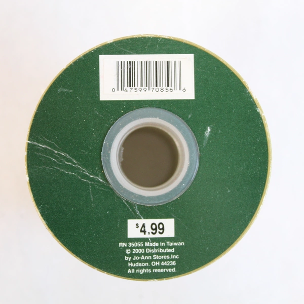 Lot of 5 Glitter Ribbon Spools Silver & Gold Snowflakes for DIY Crafts