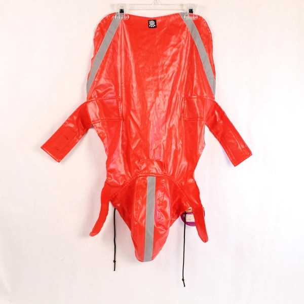 Petrageus Large Dog Firefighter Costume Jacket with Hood - Pre-owned