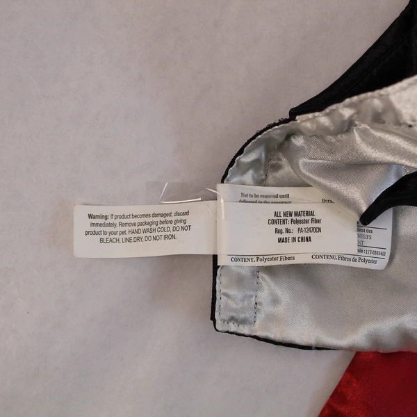 Small/Medium Dog Vampire Cape Costume - Satin Halloween Outfit