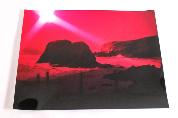 Vintage Cannon Beach Sunset Photo 11x14 Oregon Coast Art Good Condition