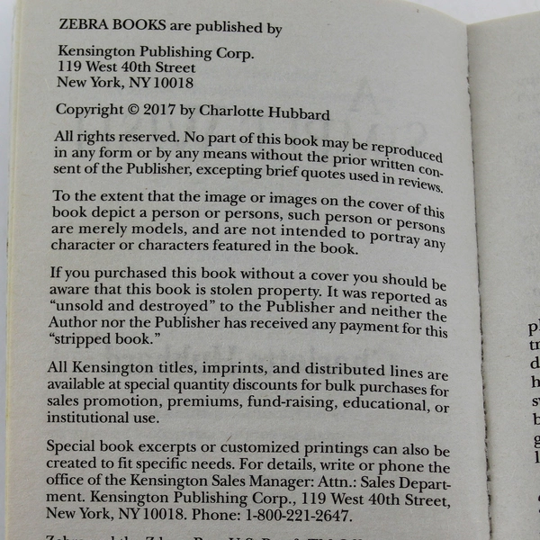 A Simple Wish Charlotte Hubbard 2017 Kensington Publishing Corp Paperback Novel