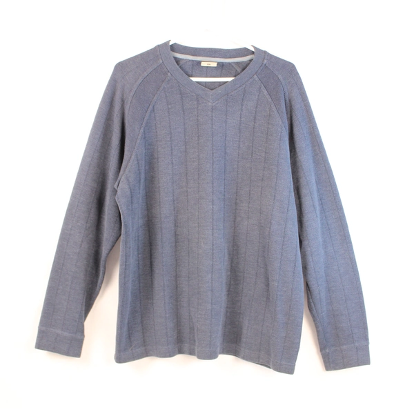 Columbia XCO Men's Large Navy Blue Pullover Sweater - Pre-owned, Stain